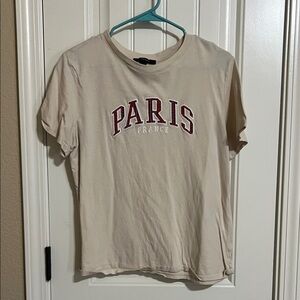 Forever 21 Cream Paris Graphic Tee